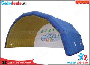 Nhà Bơm Hơi Mái Vòm Sắc Màu 15m x 12m x 6m 2 nhà vòm hơi sắc màu