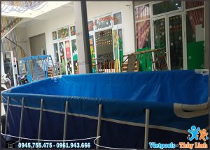 Bể Bơi Di Động Lắp Ghép Cỡ Nhỏ 2,1m x 5,1m x 1m 3 bể bơi di động lắp ghép kt 2.1m x 5.1m