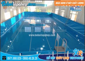 Bể Bơi Lắp Ghép Khung Kim Loại 9,6m x 20,1m 2 bể bơi bạt lắp ghép tại Phú Xuyên