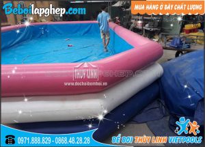 Bể Chữ Nhật Bơm Hơi 3 Tầng Mẫu Mới 3 bể phao bơm hơi 3 tầng