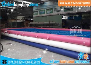 Bể Chữ Nhật Bơm Hơi 3 Tầng Mẫu Mới 2 bể phao bơm hơi 3 tầng
