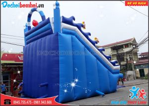 Nhà Hơi Trượt Nước Cá Voi Xanh 6,2m x 8m 4 nhà hơi trượt nước cá voi xanh
