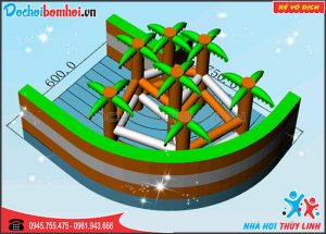 Nhà Hơi Vượt Chướng Ngại Vật 29m x 4m x 4m 4 nhà hơi vượt chướng ngại vật