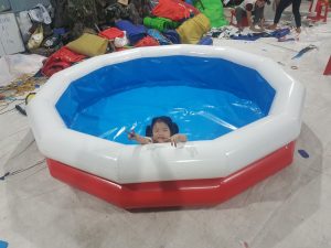 bể phao 2 tầng bơm hơi