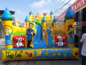 Nhà Phao Bơm Hơi Công Chúa Elsa 4.2m x 8m