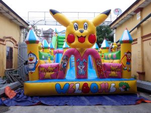 nhà phao lâu đài bơm hơi Pikachu