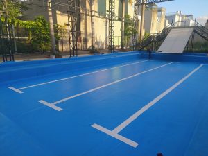 Bộ 3 Bể Bơi Âm Lắp Đặt Tại TP. Hồ Chí Minh 3 bể bơi âm dán bạt PVC