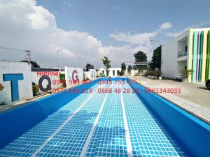 Bể bơi âm lót bạt PVC đẹp