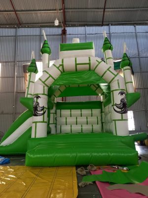 Nhà Hơi Mini Pháo Đài Xanh KT 3m x 4m