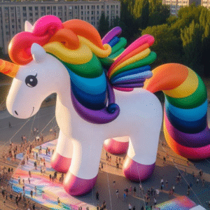 Mascot bơm hơi Thùy Linh