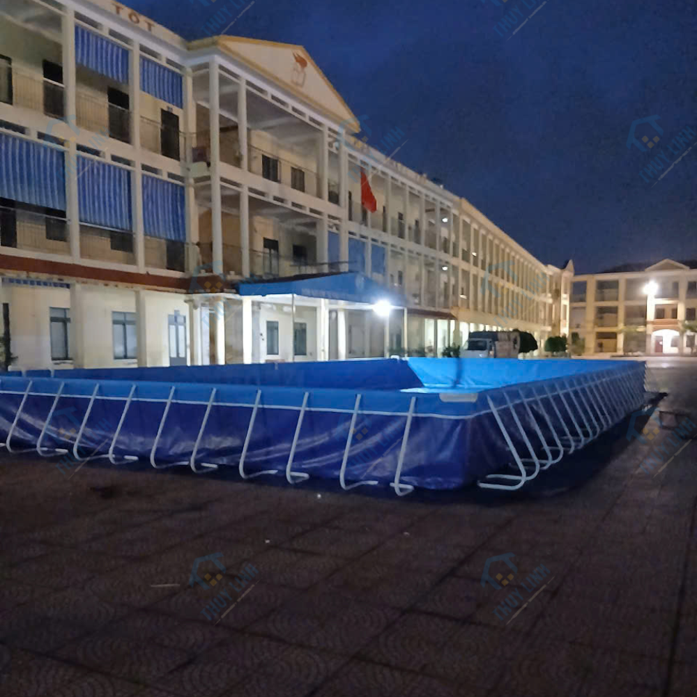 Hồ Bơi Khung Kim Loại Được Thùy Linh Vietpools Chạy Tiến Độ Như Thế Nào?